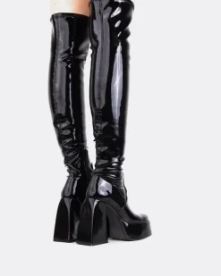 Women L'INTERVALLE Sonny Black Patent Stretch