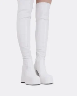 Women L'INTERVALLE Sonny White Patent Stretch