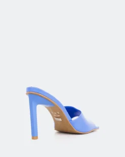 Women L'INTERVALLE Sosua, Blue Leather/Cuir Bleu