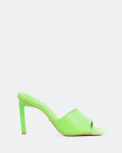 Women L'INTERVALLE Sosua, Green Leather/Cuir Vert