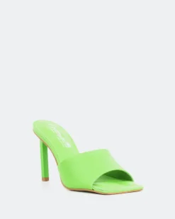 Women L'INTERVALLE Sosua, Green Leather/Cuir Vert