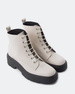 Women L'INTERVALLE Springfield, Off White Leather
