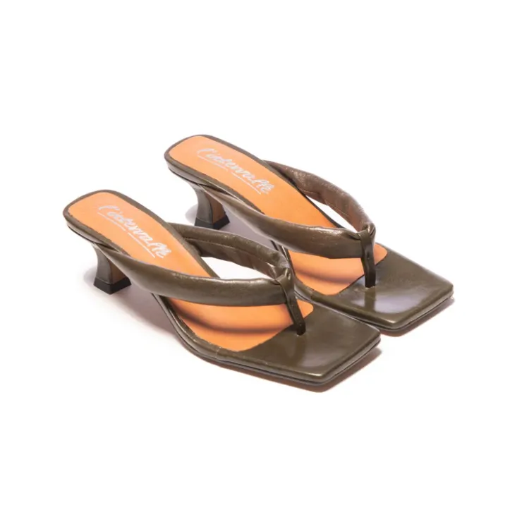 Women L'INTERVALLE Spritz Khaki Leather