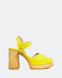 Women L'INTERVALLE Starburst Yellow Leather