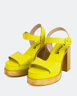 Women L'INTERVALLE Starburst Yellow Leather