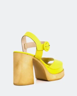 Women L'INTERVALLE Starburst Yellow Leather
