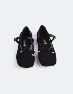 Women L'INTERVALLE Starflower Black Leather