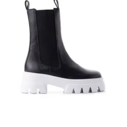 Women L'INTERVALLE Tacoma Black Leather/White Sole