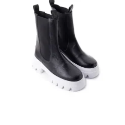 Women L'INTERVALLE Tacoma Black Leather/White Sole