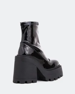 Women L'INTERVALLE Tana Black Shiny Leather