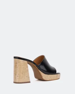 Women L'INTERVALLE Tarot Black Leather/Cuir Noir
