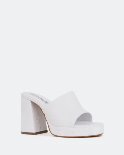 Women L'INTERVALLE Tarot White Leather/Cuir Blanc