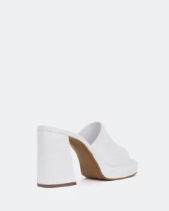 Women L'INTERVALLE Tarot White Leather/Cuir Blanc