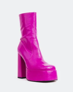 Women L'INTERVALLE Tate Fuchsia Leather