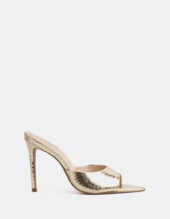 Women L'INTERVALLE Thelma Gold Snake Leather