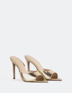 Women L'INTERVALLE Thelma Gold Snake Leather
