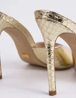Women L'INTERVALLE Thelma Gold Snake Leather