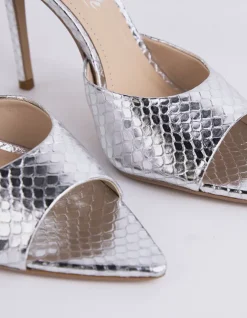 Women L'INTERVALLE Thelma Silver Snake Leather