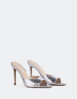 Women L'INTERVALLE Thelma Silver Snake Leather