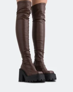 Women L'INTERVALLE Tialo Brown Stretch