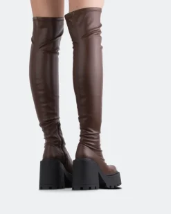 Women L'INTERVALLE Tialo Brown Stretch