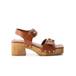 Women L'INTERVALLE Tiril Cognac Leather
