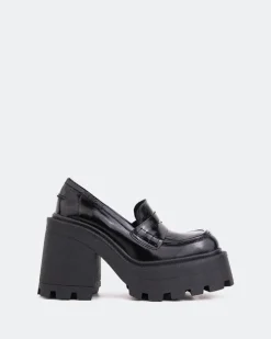 Women L'INTERVALLE Tonya Black Shiny Leather