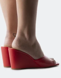 Women L'INTERVALLE Toscana Red Leather