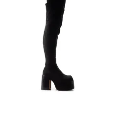 Women L'INTERVALLE Trigger Black Suede Stretch