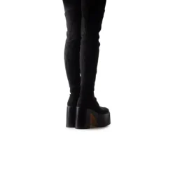 Women L'INTERVALLE Trigger Black Suede Stretch