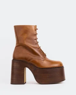 Women L'INTERVALLE Tripp Cognac Leather