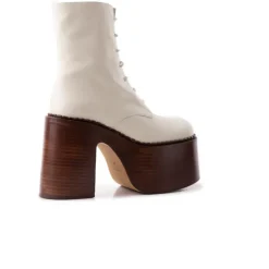 Women L'INTERVALLE Tripp Off White Leather/Brown Sole