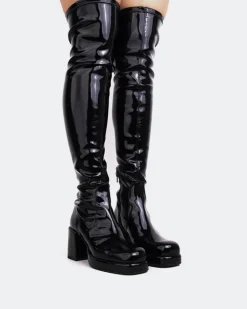 Women L'INTERVALLE True Black Patent