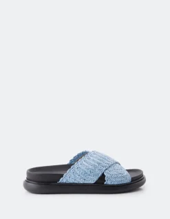 Women L'INTERVALLE Tuva Turquoise Raffia