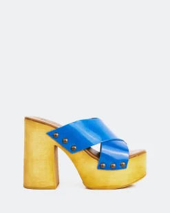 Women L'INTERVALLE Twist Blue Leather