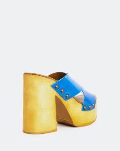 Women L'INTERVALLE Twist Blue Leather