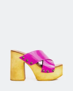 Women L'INTERVALLE Twist Fuchsia Leather