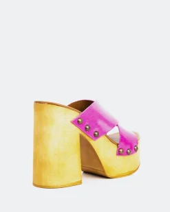 Women L'INTERVALLE Twist Fuchsia Leather