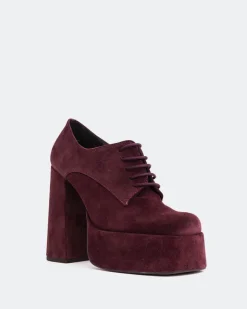 Women L'INTERVALLE Ursuline Burgundy Suede