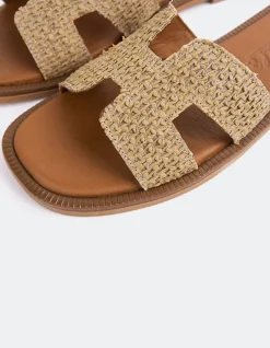 Women L'INTERVALLE Valmy Camel Raffia