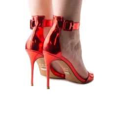 Women L'INTERVALLE Vanua Red Mirror Leather