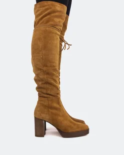 Women L'INTERVALLE Veneto Cognac Suede