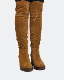 Women L'INTERVALLE Veneto Cognac Suede