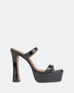 Women L'INTERVALLE Vibes Black Patent/Verni Noir