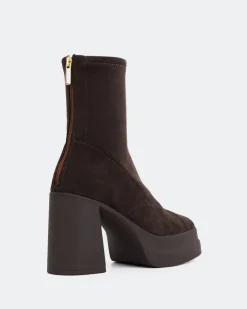 Women L'INTERVALLE Voltera Brown Suede Stretch