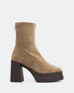 Women L'INTERVALLE Voltera Taupe Suede Stretch