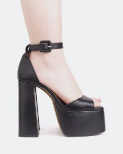 Women L'INTERVALLE Walton Black Leather/Cuir Noir