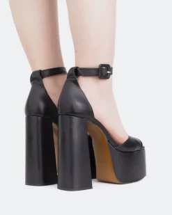 Women L'INTERVALLE Walton Black Leather/Cuir Noir
