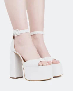 Women L'INTERVALLE Walton White Leather/Cuir Blanc