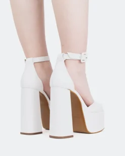 Women L'INTERVALLE Walton White Leather/Cuir Blanc